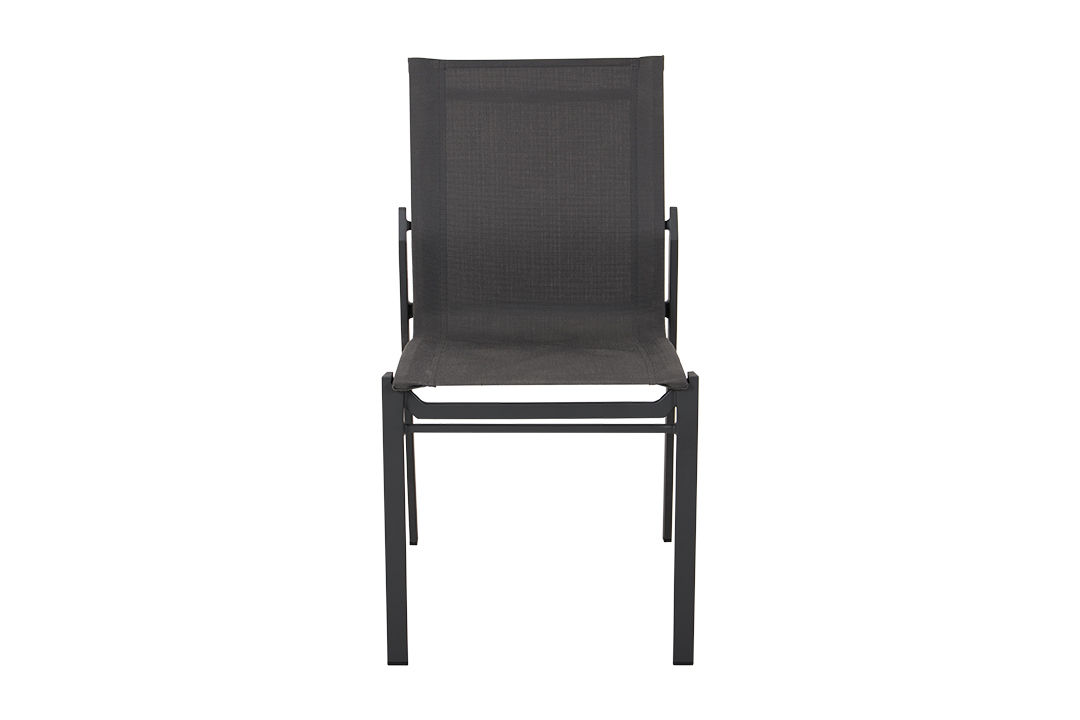 Cube Alu Stacking Side Chair, Slate